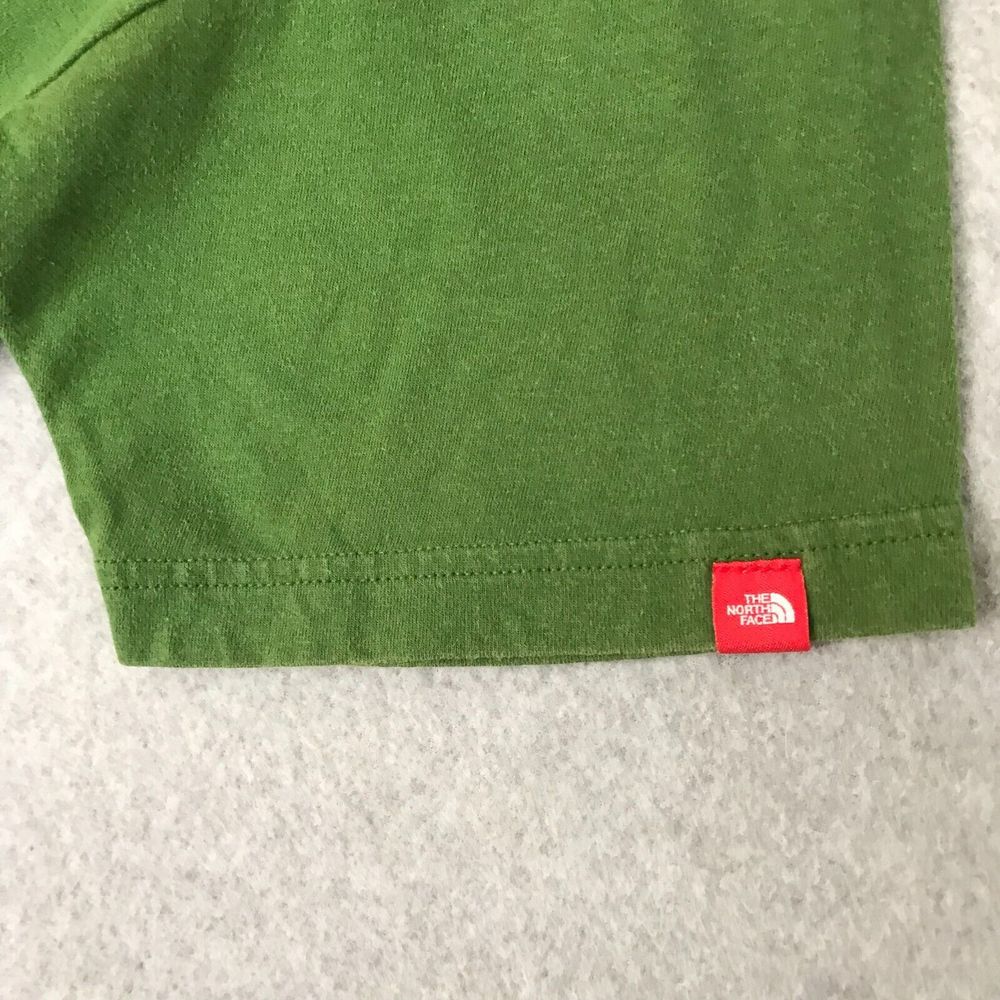 The North Face Shirt Mens Medium Green Standard Fit Short Sleeve Tee 100% Cotton - Picture 2 of 6